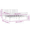 vidaXL Okvir za krevet s uzglavljem crni 200 x 200 cm od masivnog drva