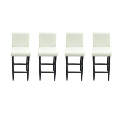 vidaXL Barske stolice od umjetne kože 4 kom bijele