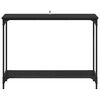 vidaXL Konzolna stolica s policom Crni hrast 101 x 30.5 x 75 cm