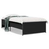 vidaXL Okvir za krevet crni 90 x 190 cm od konstruiranog drvo i metal