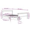 vidaXL Okvir za krevet s 2 ladice 140 x 200 cm od masivne borovine