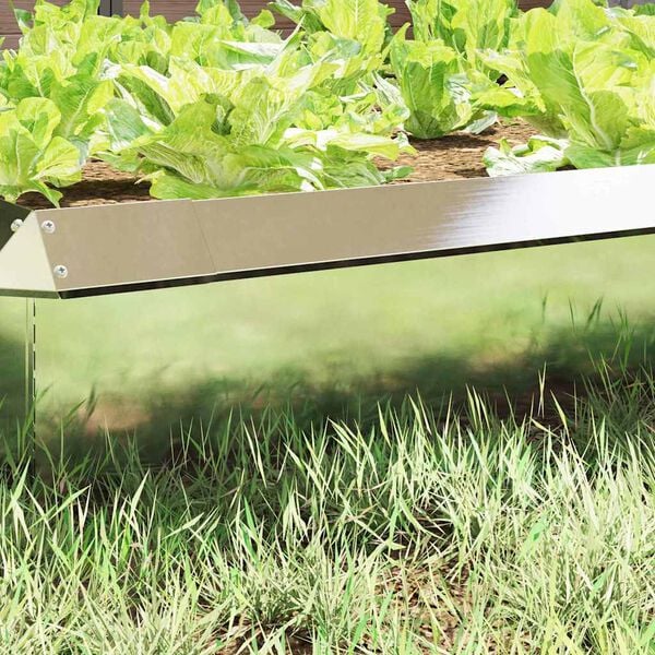 vidaXL Ograda protiv puževa 4 pcs Srebrno 100 x 3,5 x 25 cm