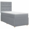 vidaXL Boxspring krevet s madracem Svjetlosiva 80 x 200 cm Tkanina