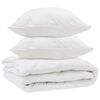 vidaXL Duvet za sve sezone s jastukom 3 kom. Bijela Mikrovlakna