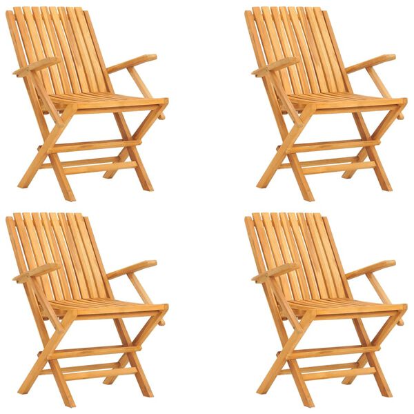 vidaXL 5-dijelni vrtni blagovaonski set od masivne tikovine