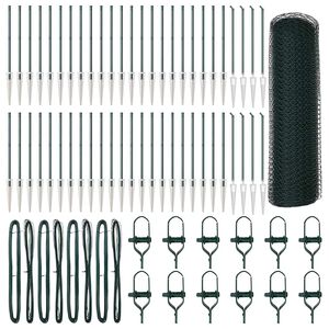 vidaXL Heksagonalna ograda s stubom 100 x 0,6 m Čelik premazan PVC-om
