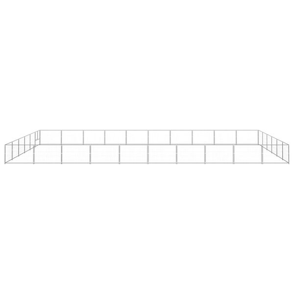 vidaXL Kavez za pse srebrni 60 m² čelični