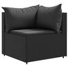 vidaXL 11-dijelni set vrtnih sofa od poliratana s jastucima crni