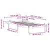 vidaXL Krevetna konstrukcija s bočnim stolovima Vosak smeđa