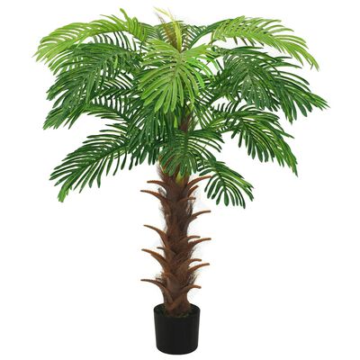 vidaXL Umjetna cikas palma s posudom 140 cm zelena