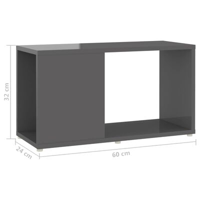 vidaXL TV ormarić visoki sjaj sivi 60 x 24 x 32 cm od iverice