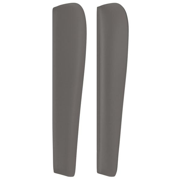 vidaXL Uzglavlje s u&scaron;ima sivo 93x23x118/128 cm od umjetne kože