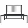 vidaXL Metalni okvir za krevet s uzglavljem crni 100x200 cm