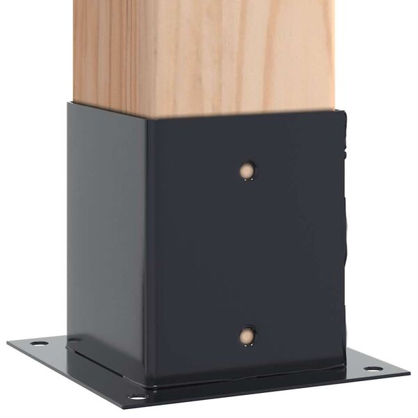 vidaXL Postolja za stupove kvadratna 4 kom čelik presvučen prahom