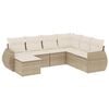 vidaXL 7-dijelni set vrtnih sofa od poliratana s jastucima bež