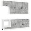 vidaXL Kuhinjska jedinica PORTO 8 pcs Betonska siva Konstruirano drvo