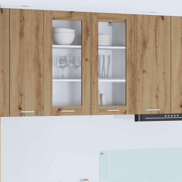 vidaXL Viseći ormarić s pohranom Umjetnički hrast 80 x 31 x 80 cm