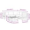 vidaXL 6-dijelni set vrtnih sofa od duglazije i jelovine s jastucima