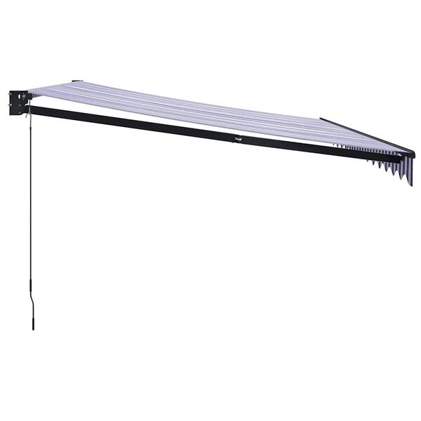 vidaXL Tenda na uvlačenje plavo-bijela 4 x 3 m od tkanine i aluminija