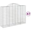 vidaXL Lučne gabionske ko&scaron;are 7 kom 200x50x140/160cm pocinčano željezo