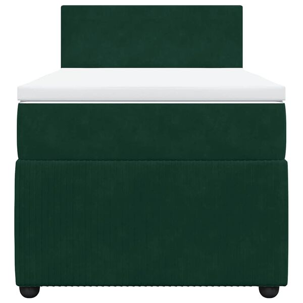 vidaXL Box spring krevet s madracem tamnozeleni 100x200 cm bar&scaron;unasti