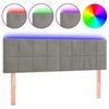 vidaXL LED uzglavlje svjetlosivo 144x5x78/88 cm bar&scaron;unasto