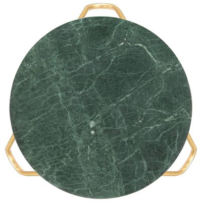 vidaXL Stolić za kavu zeleni 65x65x42 cm pravi kamen mramorne teksture