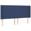 vidaXL Uzglavlje s u&scaron;ima plavo 203x16x118/128 cm od tkanine