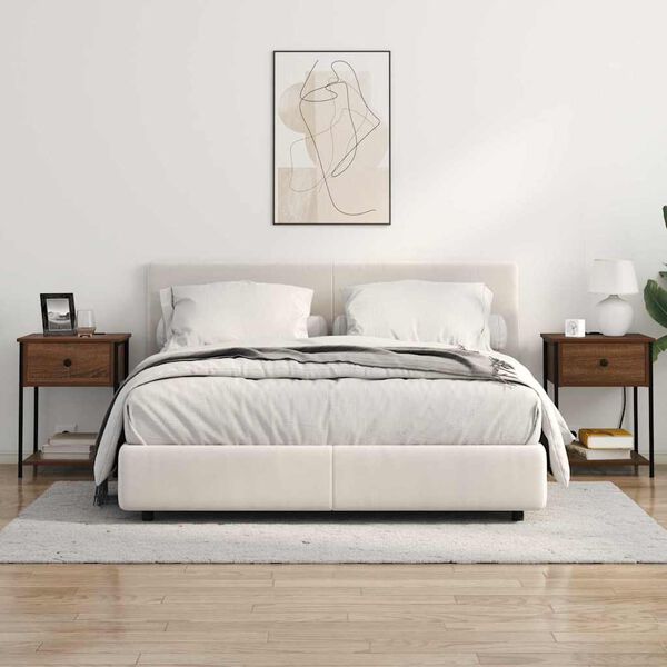 vidaXL Noćni ormar Smeđi hrast 42 x 41 x 56 cm Konstruirano drvo