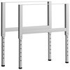 vidaXL Okviri za radni stol 2 kom metalni 85 x (69 - 95,5) cm sivi