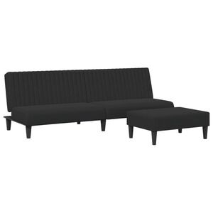 vidaXL 2-dijelni set sofa crni bar&scaron;unasti