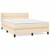 vidaXL Krevet s oprugama i madracem krem 140x200 cm od tkanine