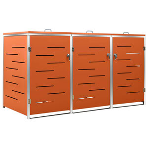 vidaXL Spremi&scaron;te za tri kante za smeće 207 x 77,5 x 115 cm čelično