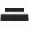 vidaXL Krevet s od storage s madracem Crna 200 x 200 cm Lažna koža