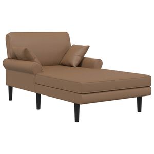 vidaXL &Scaron;ezlong Boja cappuccina Umjetna koža