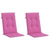 vidaXL Vrtni jastuci za stolice 2 kom ružičasti 120x50x3 cm od tkanine