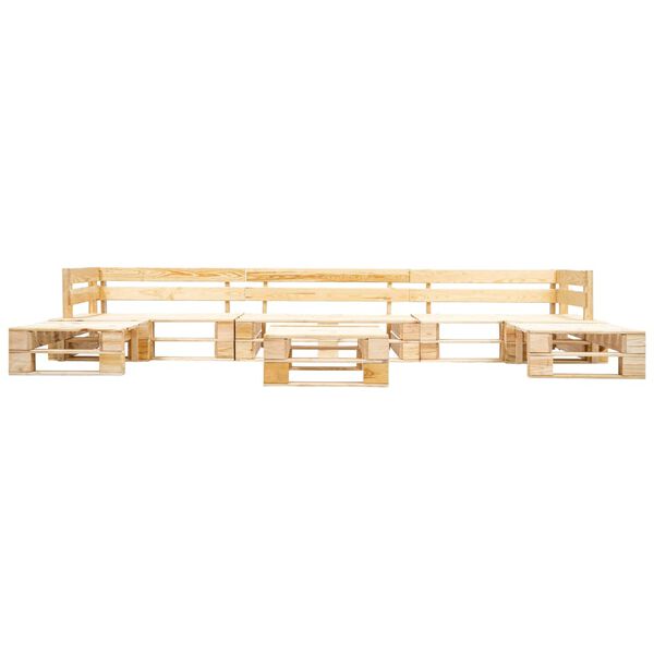 vidaXL 6-dijelna vrtna garnitura od paleta prirodna boja drvena