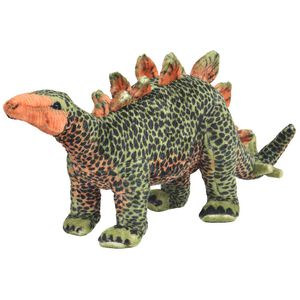 vidaXL Samostojeći pli&scaron;ani dinosaur stegosaur zeleni XXL