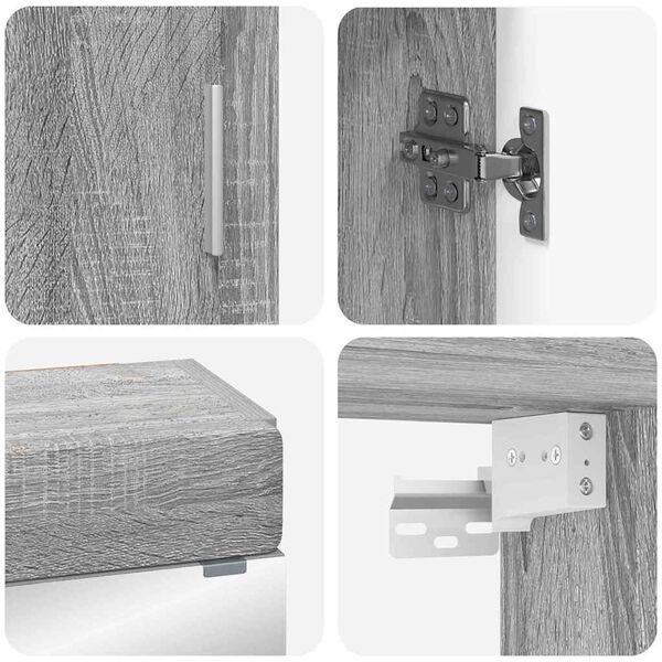 vidaXL Set namje&scaron;taja za kupaonicu TULUM Siva Sonoma Konstruirano drvo