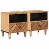 vidaXL Noćni ormarić 2 pcs Smeđa 50 x 33 x 60 cm Čvrsto drvo manga