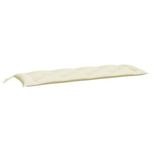 vidaXL Jastuk za vrtnu klupu krem bijeli 150x50x7 cm od tkanine Oxford