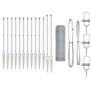 vidaXL Stup za ogradu Srebrna