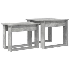 vidaXL Set stolića za kavu 2 pcs Betonski sivi Konstruirano drvo