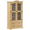 vidaXL Vitrina sa staklom Corona 99x43x187 cm masivna borovina