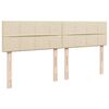 vidaXL Otomanski okvir kreveta s madracima krem 160x200cm od tkanine