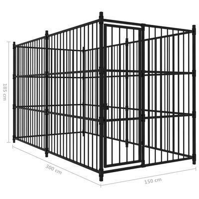 vidaXL Vanjski kavez za pse 300 x 150 x 185 cm