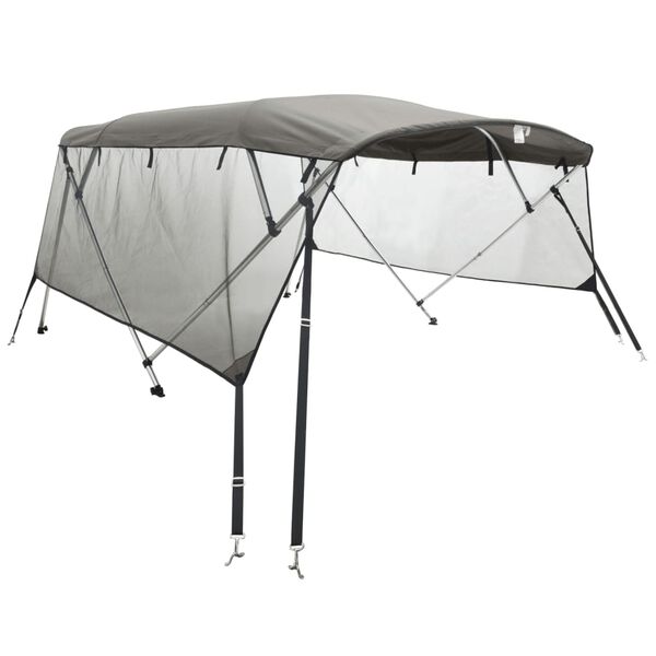 vidaXL Tenda bimini s 4 luka i mrežastim zidovima 243x(200-213)x137 cm