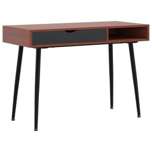 vidaXL Stol za računalo s ladicom smeđi 110x50x75 cm konstruirano drvo