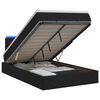vidaXL Krevet od pjene s madracem i LED-om Crna 120 x 200 cm Tkanina