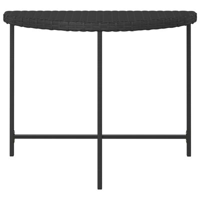 vidaXL Vrtni stol crni 100 x 50 x 75 cm od poliratana